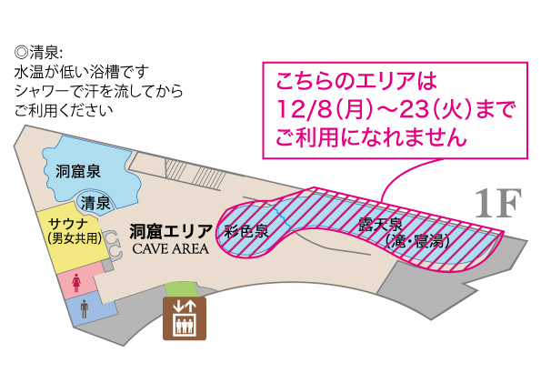 1F洞窟エリア工事