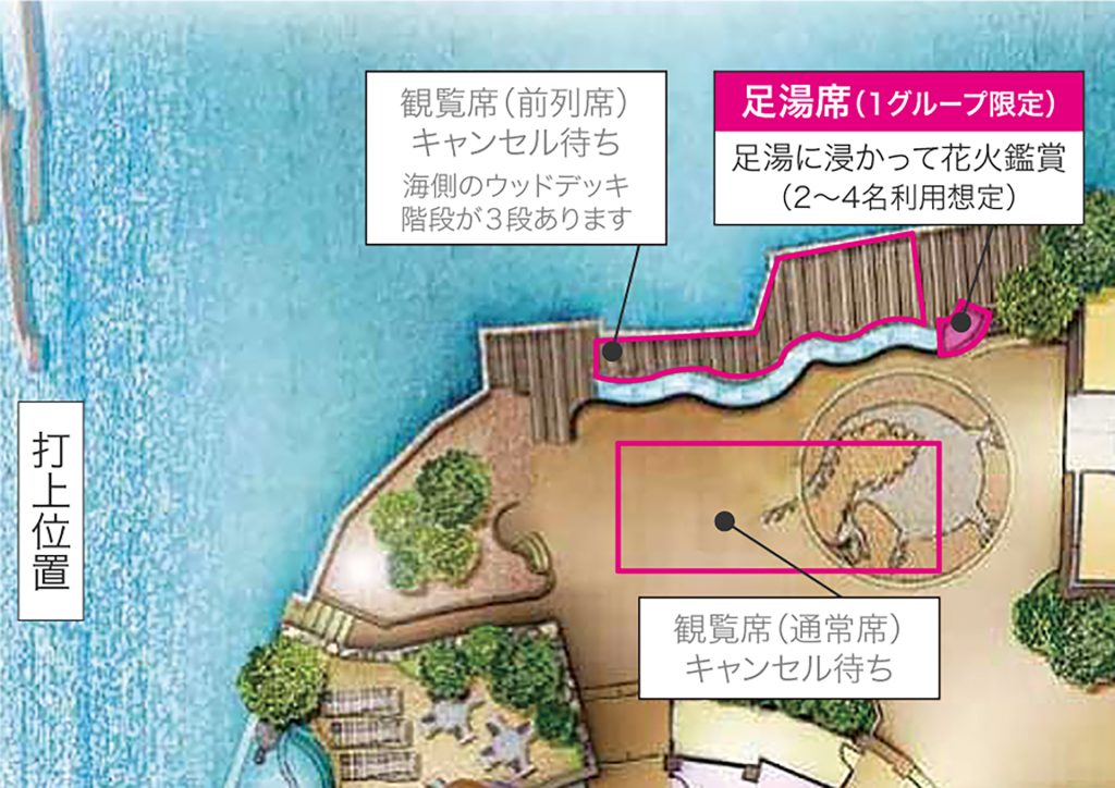 ふじさわ江の島花火大会「足湯席」