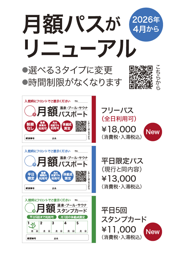 選べる3タイプ、月額パスポート